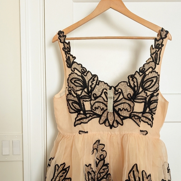 Anthropologie Maeve Sleeveless V-Neck Lace Fit & Flare Mini Dress - Picture 8 of 8